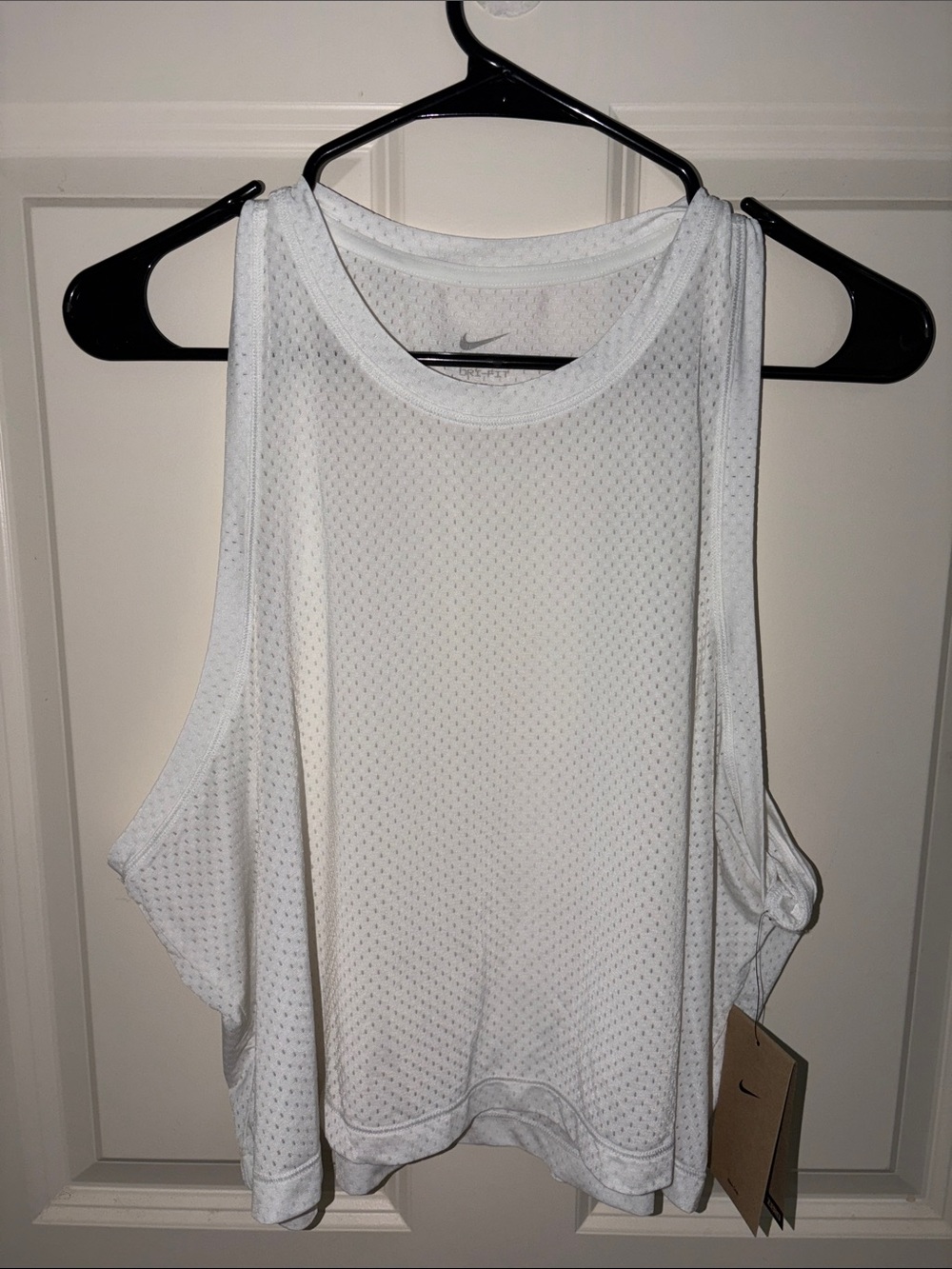Nike White Mesh Women's Tank Top